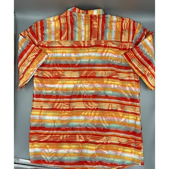 Tuttle Distinctive Sportswear Mens Large Multi Color Button Floral Summer Shirt - Picture 7 of 8